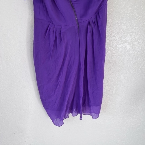 ALICE + OLIVIA Silk one shoulder purple Dress size small - Picture 11 of 15